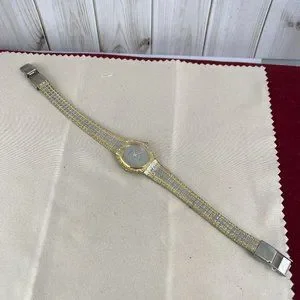Vintage 1980\'s Bucherer Ladies Quartz Watch 2 Tone 18K White and Gold Plated Bucherer | Accessories | Vintage 98s Bucherer Ladies Quartz  main image 2